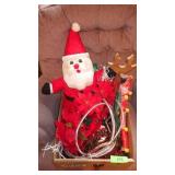 ROPE LIGHTS (WORK), PLUSH SANTA, WOODEN REINDEER>>