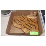 WOODEN "LOVE" TRIVITS OR PLAQUES, CARVED WOOD>>>