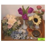 FLOWER AARRANGEMENTS, VASES, CANDLE HOLDER