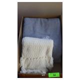 KNITTED SCARF & FLEECE THROW