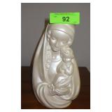CHALKWARE MARY AND JESUS FIGURINE 10"