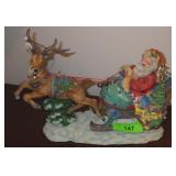 1993 ENESCO RESIN SANT W/ REINDEER (BROKEN>>>