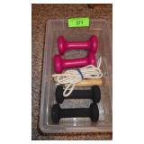 2LB & 3LB WEIGHTS, JUMP ROPE