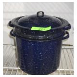 VINTAGE ENAMELWARE DOUBLE BOILER STOCK POT
