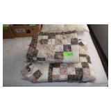 QUILT (82" X 80") AND TWO SHAMS