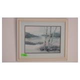 SIGNED WATERCOLOR BY RENE HELBLING 22.5" X 18.5"