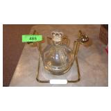 VINTAGE CHAMBORD LIQUEUR BOTTLE AND CRADLE