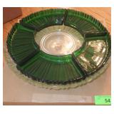 VTG ANCHOR HOCKING OLD CAFE LAZY SUSAN SERVING>>