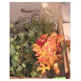ASST FAUX FLOWERS, LEAVES, & GARLAND