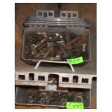 2 PLASTIC TOOL BOXES OF NUTS, BOLTS & WASHERS
