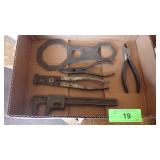 PIPE WRENCH, MULTI-TOOL, PLIERS, WIRE SNIPS, ETC