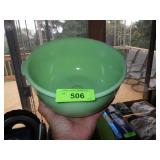 VINTAGE JADEITE URANIUM GLASS MIXING BOWL >>>>>