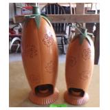 METAL PUMPKIN CANDLE HOLDERS (MATCHES #1876) >>>>