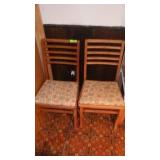 TWO VTG FOLDING WOODEN CHAIRS
