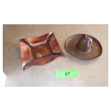 COPPER HAT & ASHTRAY