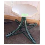 VTG RE-PURPSOSED METAL ROATATING STOOL/TABLE 16"