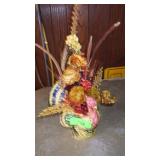 VTG 7 3/4" LEFTON TURKEY PLANTER W/ ARRANGEMENT