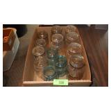 VTG BAIL TOP CANNING JARS (SOME BLUE)
