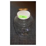 3 GALLON? PICKLE JAR (12" TALL) W/ BAIL HANDLE