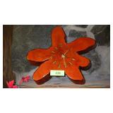 VTG VARNISHED CYPRESS SWOOD WALL CLOCK