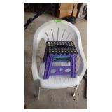 STEP STOOL & PLASTIC CHAIR