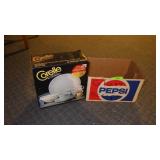 VTG EMPTY CORELLE MORNING BLUE BOX & VTG PEPSI>>>