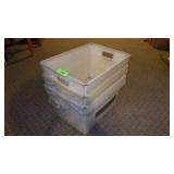 3 PLASTIC MAIL BINS
