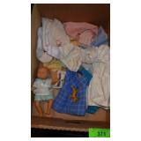 ASST DOLL CLOTHES & VTG DOLL