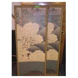 TWO VTG FRAMED NEW POMPEII W/ BAMBOO STYLE FRAME>>