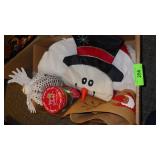 CROCHETED ANGLE TOPPER, ORNAMENT, SNOWMAN>>>
