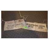 TWO VTG NAIL APRONS (PELL LAKE LUMBER CO & BIG>>>