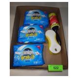 PLEDGE GRAB ITS, LINT ROLLER, BRUSH