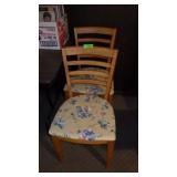 TWO CHAIRS W/ PADDED SEATS