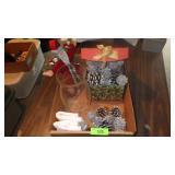 WOODEN SANTA, CHRISTMAS WASHCLOTHS, GLITTERED>>>