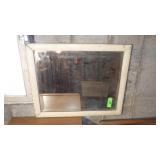 VINTAGE FRAMED BEVELED MIRROR (NEEDS CLEANED)>>>