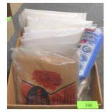 ASST PLASTIC SHEETING, PAINTERS DROP CLOTH, VTG>>>