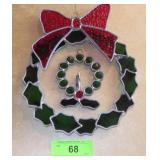 STAINED GLASS CHRISTMAS WREATH / SUNCATCHERS