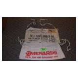 TWO VTG NAIL APRONS (ONE IS PELL LAKE LUMBER CO,>>