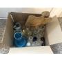 CUTTING BOARD AND BOTTLES LOT