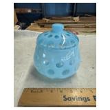 Art glass covered dish