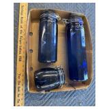 Cobalt blue canisters