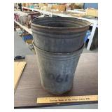 2 galvanized buckets