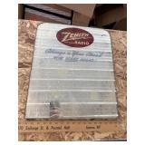 Zenith radio advertising mirror