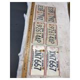 5 sets of matching ny plates