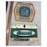 Plastic beer signs