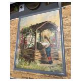 Old oaken bucket print