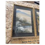 4 pieces of oriental art on silk
