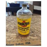 Pennzoil outboard motor oil bottle