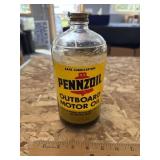 Pennzoil outboard motor oil bottle