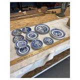 Blue dishware